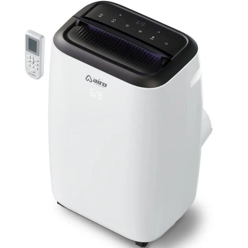 Climatiseur 10000 BTU Portable, conception compacte et portable, avec déshumidificateur et télécommande LCD en blanc, 450 pi. Ft, 10,000 BTU