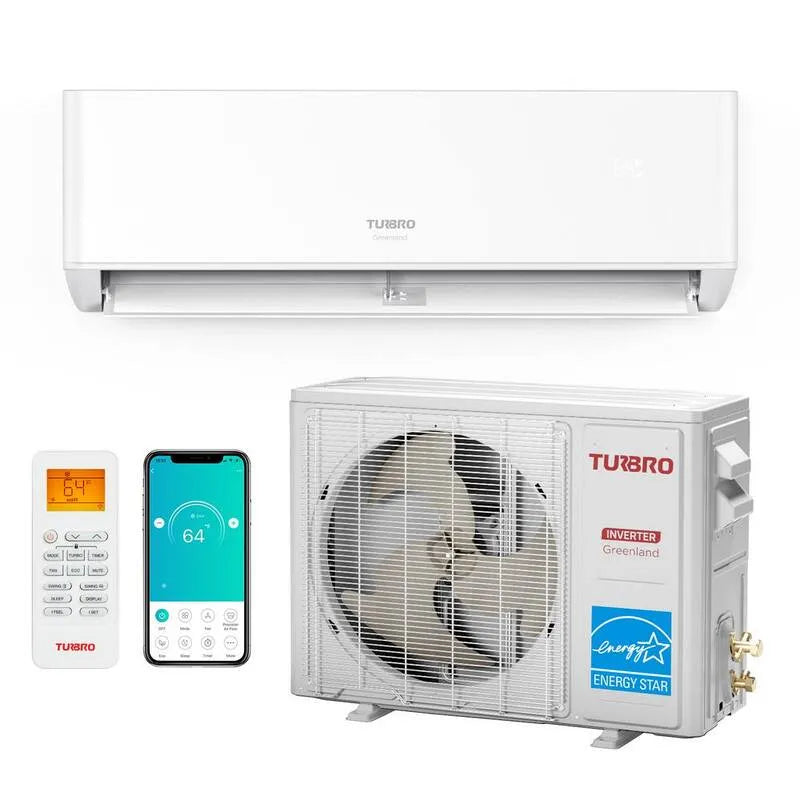 Mini système de Split sans conduit 9000 BTU sans conduit, 23. 5 SEER2, 230V, Wi-Fi, Energy Star certifié, ENERGY STAR certifié, fonction de chauffage, 9,000 BTU