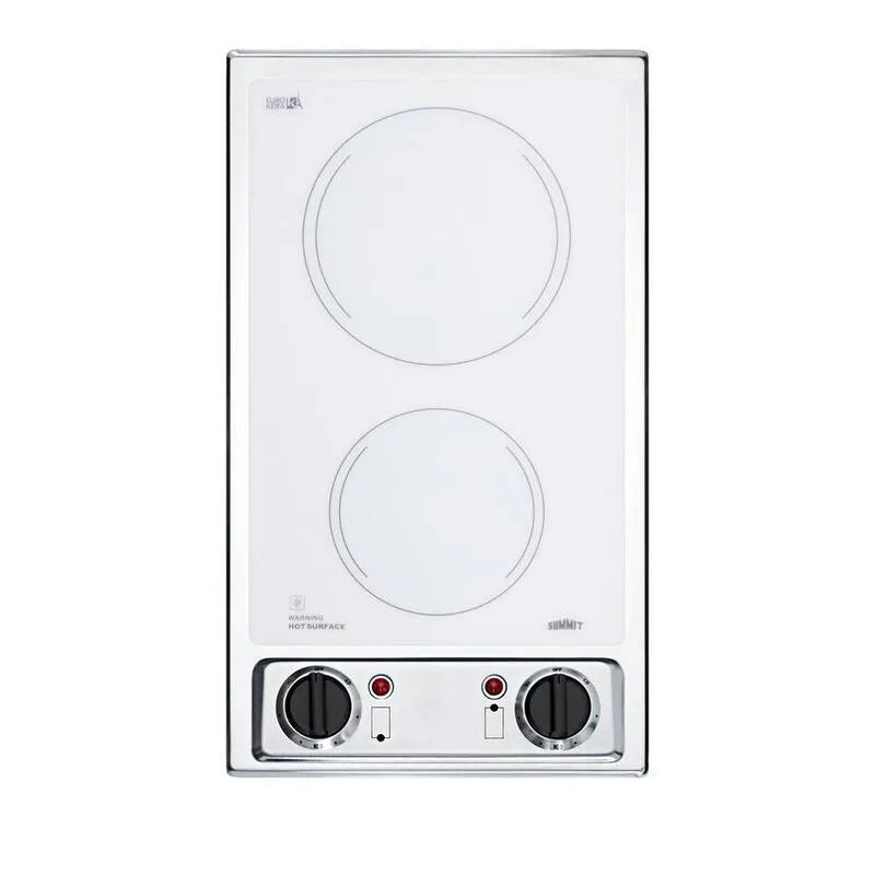 Planche à cuire électrique, 12 po, Surface de cuisson intégrée, Blanc, 12 in, Acier blanc/sans soudure, Tapis électriques
