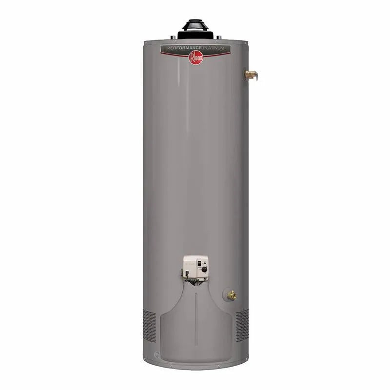 12-Year Rheem 12 ans, gaz naturel, 50 Gal, 38000 BTU, performance Platine 50 Gal. format haut 38000 BTU ultra faible NOx, 38,000 BTU