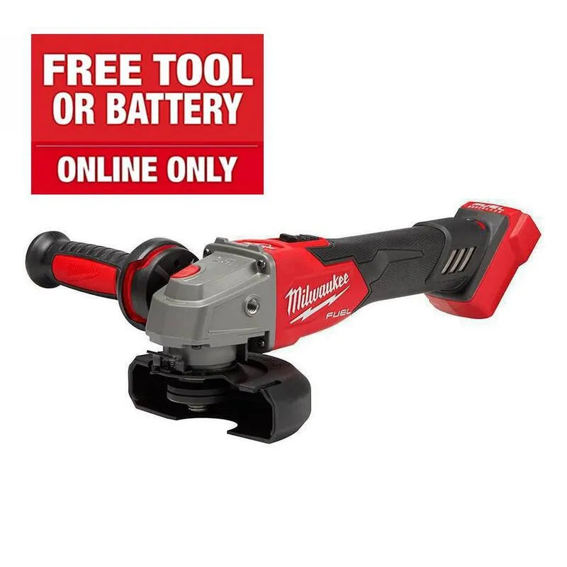 Milwaukee FUEL 18V M18, 4-1/2 po, 5 po, Outil uniquement, meuleuse avec vitesse variable et commutateur de diapositive, sans fil, sans brosse, 2 in, 5 in