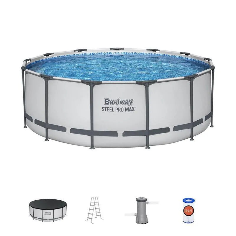 Piscine au-dessus du sol Bestway MAX 13 avec pompe, 13 pieds, 48 po, acier, 13 ft, 48 in