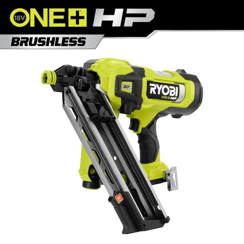 RYOBI HP 18V, Outil uniquement, sans fil Design, ONE+ sans fil AirStrike 30° Framing Nailer