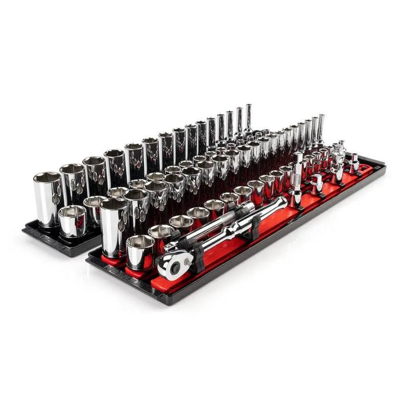 74 pièces 6-Point Set de 6 points, 3/8 po, 4 po, 1 po, 74 po, 6 mm, 24 mm, 8 in, 4 in, 1 in