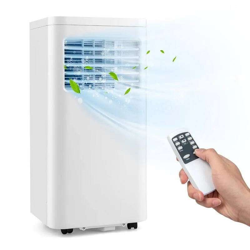 Climatiseur 5000 BTU Portable, avec déshumidificateur et télécommande en blanc, conception compacte et portable, 250 pi. Ft, 5,000 BTU