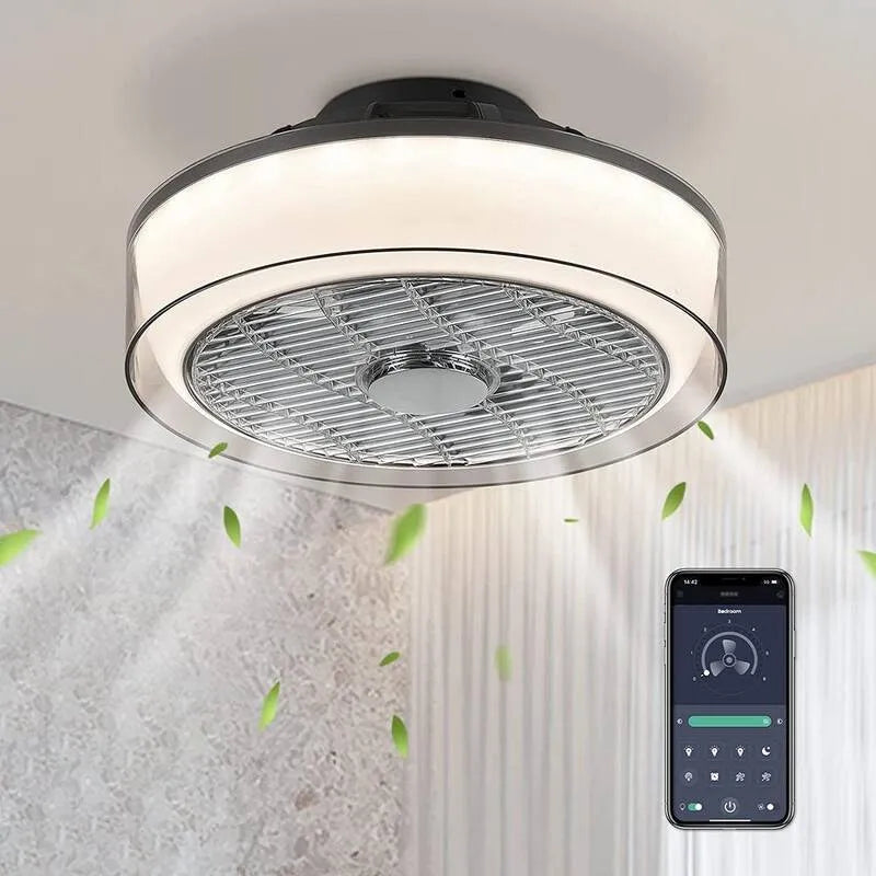 Ventilateur de plafond, 16 po, intérieur, avec télécommande, gris, à distance contrôlée, 16 in