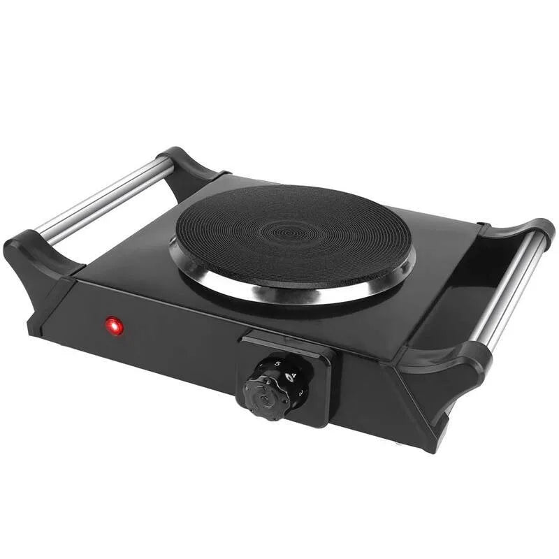 1000W électrique simple brûleur portable de chauffage rapide plaque chaude comptoir avec poignées et 5 température en noir, compact et portable conception