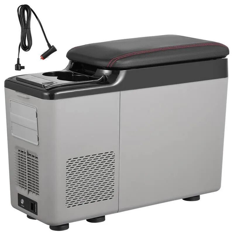 Réfrigérateur 15-L, conception compacte et portable, 0, 53 pi, Voiture, Extérieur, Gris, 0.53 cu ft