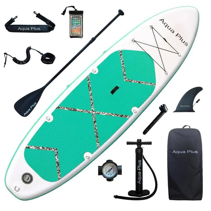 Portable 132 po, Tableau de paddle gonflable en PVC Aqua Camou avec accessoires, Design portable compact, Ultra, 132 in