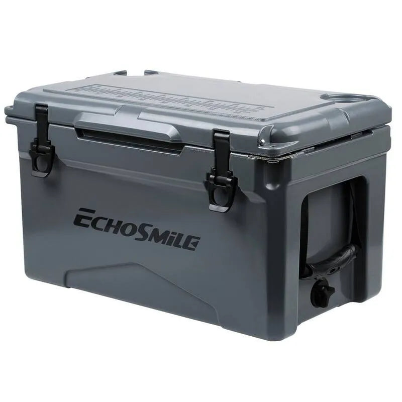 30 qt, Portable, Extérieur, conception compacte et portable, 30 qt. Boîte de refroidissement de camping portable gris avec poignées à corde robuste