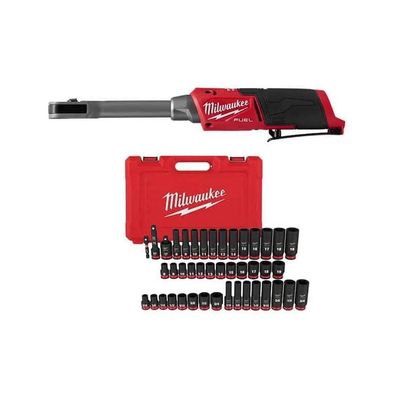 Milwaukee M12 1/4in. -3/8in. Ensemble de chaussettes à impact de point, 12V, sans fil de conception, sans pinceau