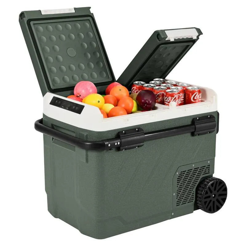 12-Volt Réfrigérateur 12 volts, 52 Qt, conception compacte et portable, Cuisine double-coffret