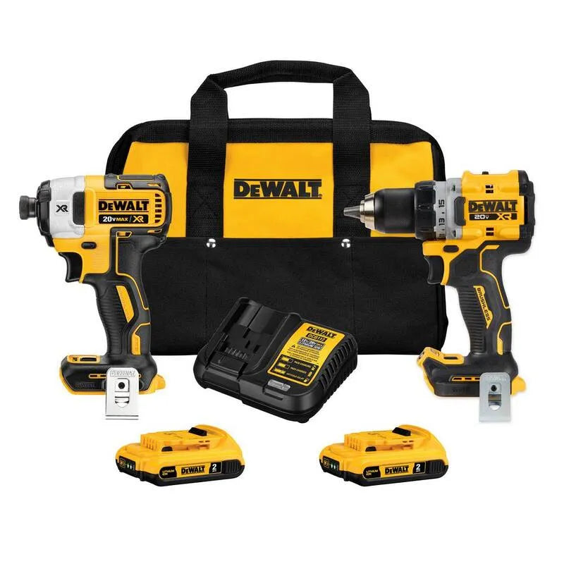 DEWALT 2. 0Ah kit d'outils, 20V, sans fil de conception, 2. 0Ah Batteries et chargeur, sans brosse, 2.0Ah