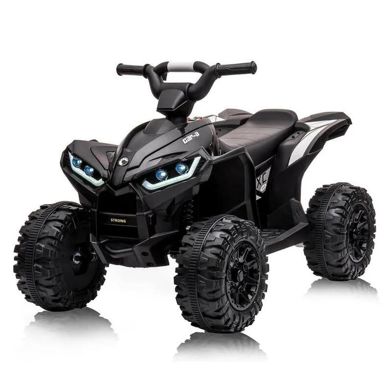 9, 5 po, 12V, 9, 5 po. 12V Les enfants motorisés roulent sur un jouet de voiture de VTT avec et lumières LED, 9.5 in, Noir, Voitures électriques pour enfants