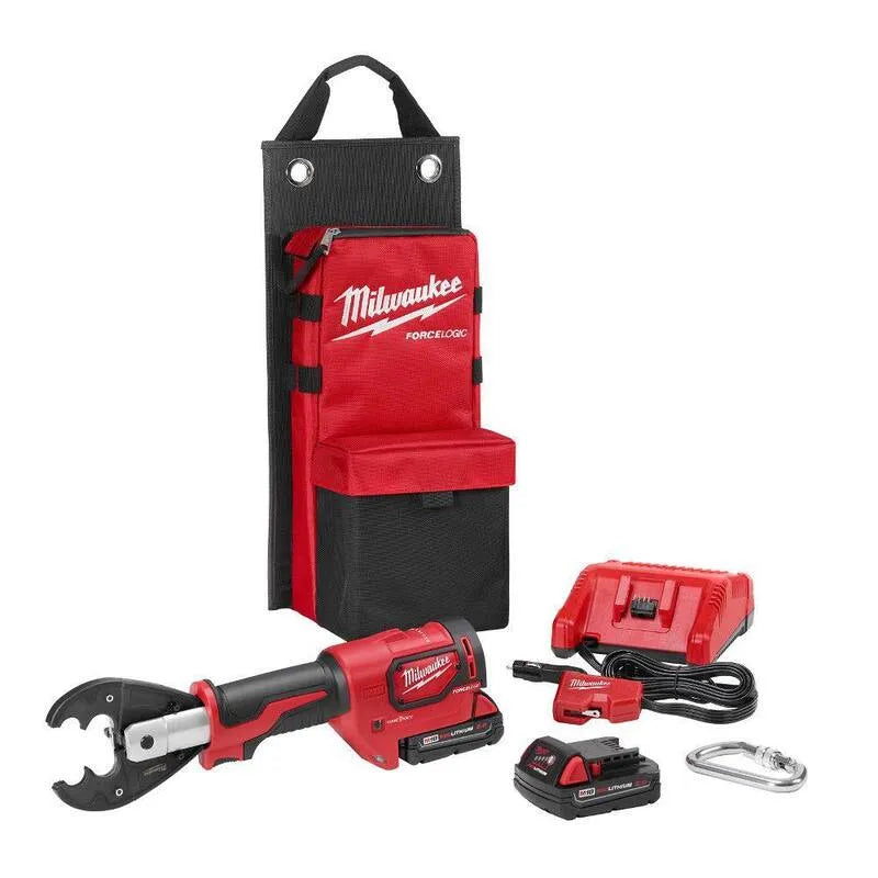 Milwaukee 6-Ton Utility Crimping Kit, 18V, sans fil de conception, M18, Rouge, Cripers à puissance