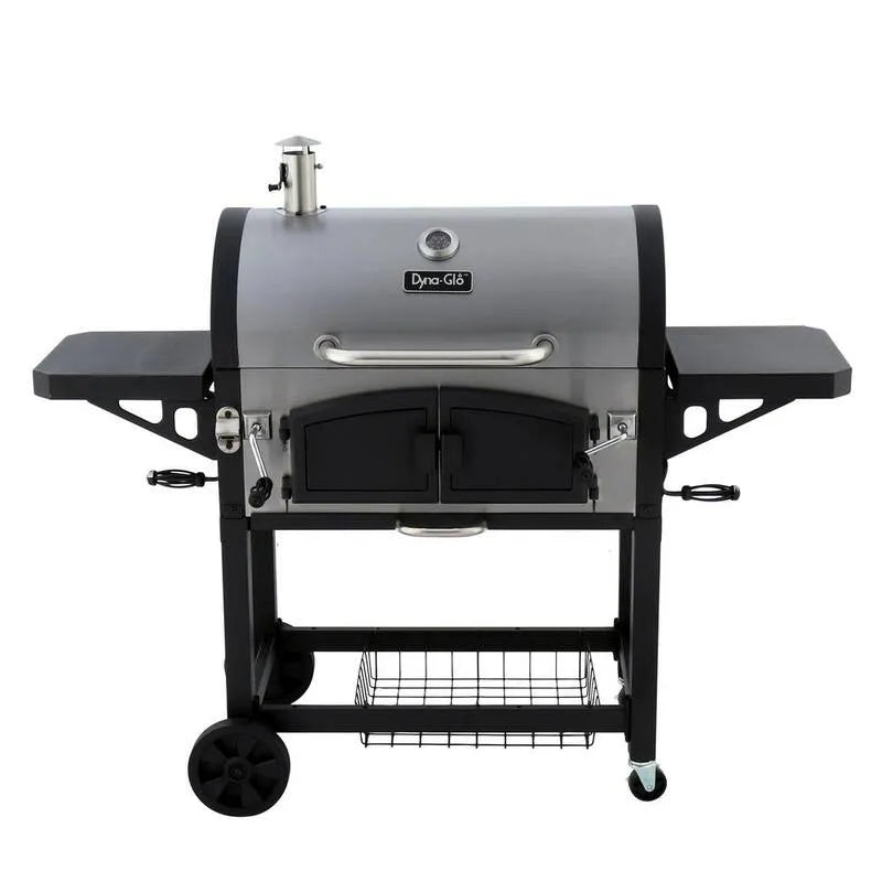 Grill de charbon de chambre double, acier inoxydable, noir, résistant au travail