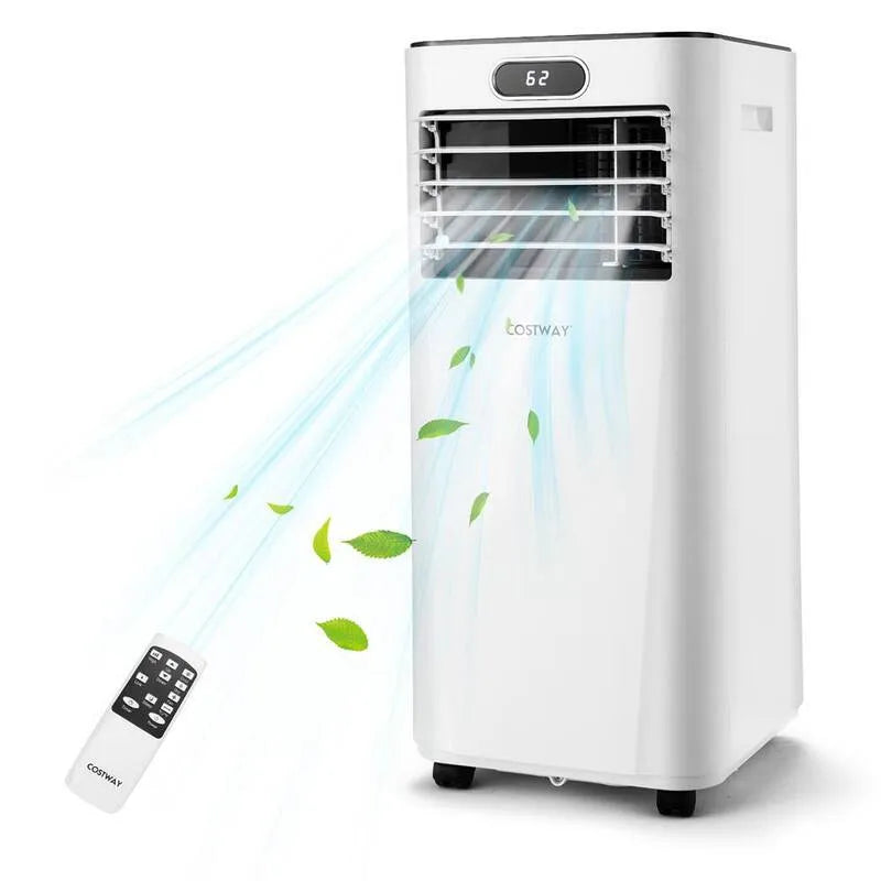 Climatiseur 5300 BTU Portable, avec télécommande en blanc, conception compacte et portable, 250 pi. Ft, 5,300 BTU