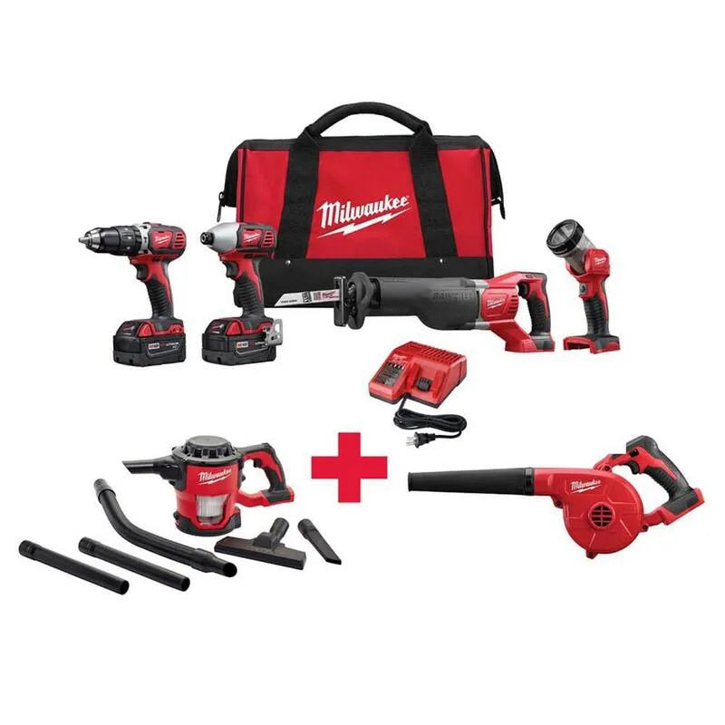 4-outil Milwaukee avec nettoyant à vide 4 outils M18, 18V, sans fil