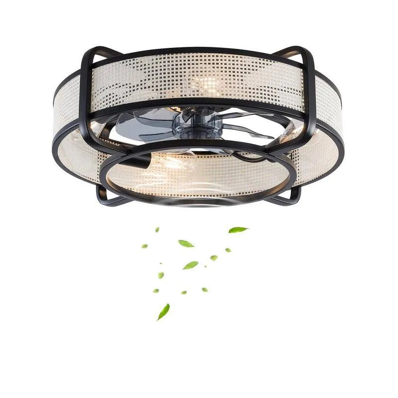 Ventilateur de plafond 6-vitesses, 21 po, Intérieur, réversible, Noir, Blanc, 21 in