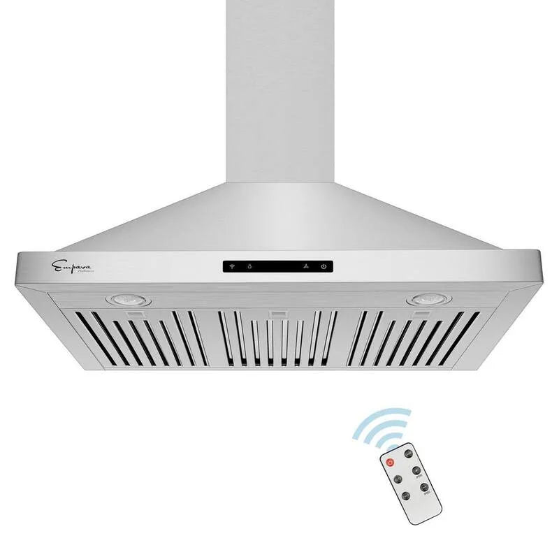 Hotte aspirante, Hotte de gamme, télécommande, acier inoxydable, murale, 380 CFM, 36 po., 36 in