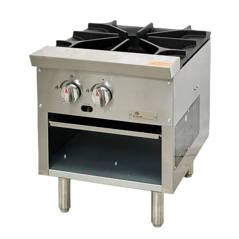 Cooler Depot, NSF 18 po. Stock Pot Gamme 1 Brûleur, Acier inoxydable, Plaques de cuisson, 18 in
