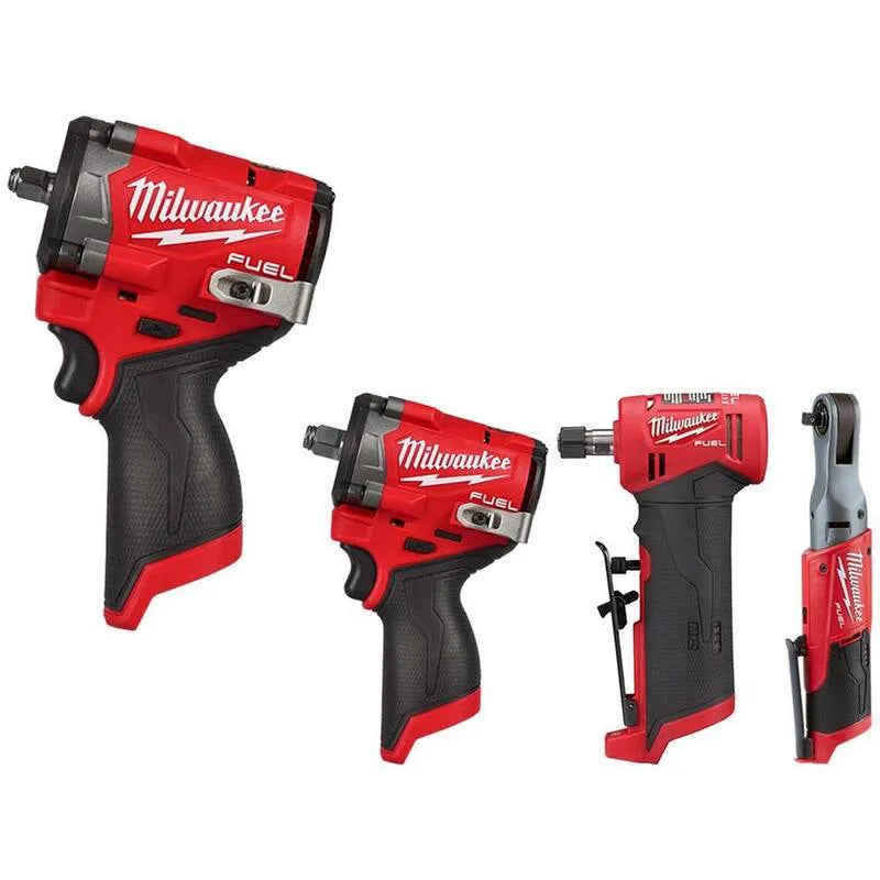 4-outil Milwaukee 4-Outil, 12V, 3/8in., 2in, Clés à chocs, Conception sans fil, 4in, M12, Sans brosse