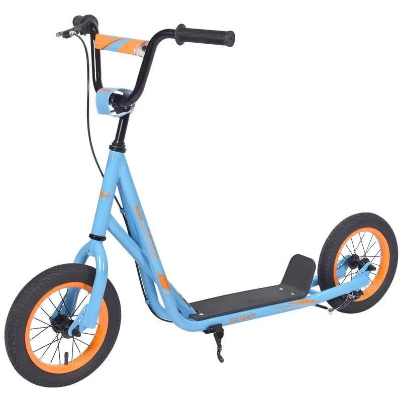 Huluwat, Roues gonflables 12 pouces, Scooter de pied de table antidérapant élargi avec barre de poignée réglable, Gris, Trottinettes, 12 Inch
