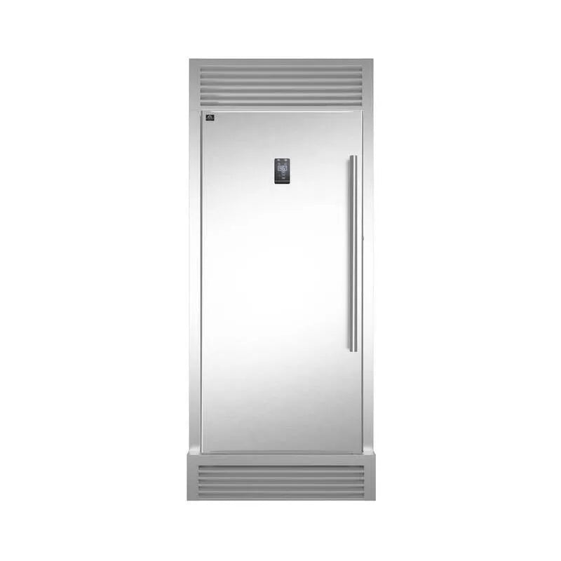 Réfrigérateur, Acier inoxydable, 28 po, 13, 8 pi, 32 po, Swing gauche, Grille décorative 32 po. W, 28 in, 13.8 cu. ft, 32 in