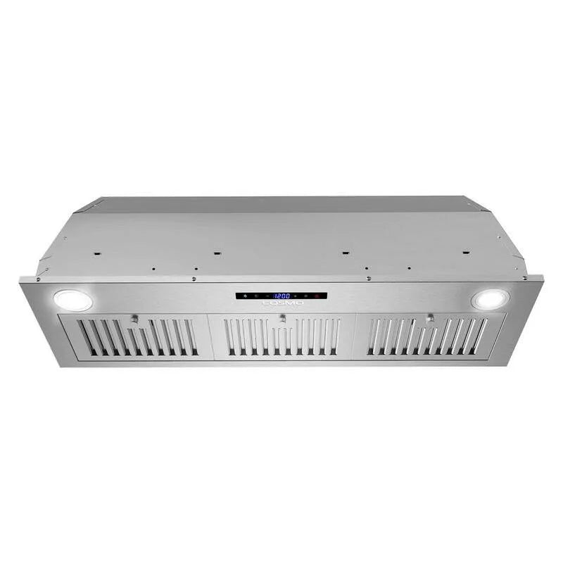 Hotte aspirante, Hotte de gamme, 380 CFM, 36 po, Commandes tactiles, Acier inoxydable, Installation intégrée, Lumières LED, 36 in