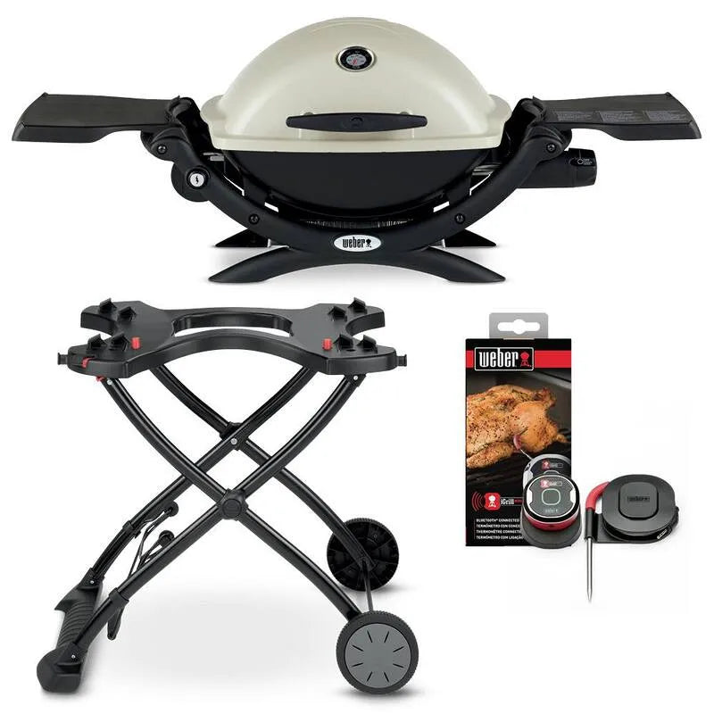 Weber 1-Burner Portable Propane Grill à gaz, conception compacte et portable, Plaques de titane, Propane liquide, Barbecues à gaz portables