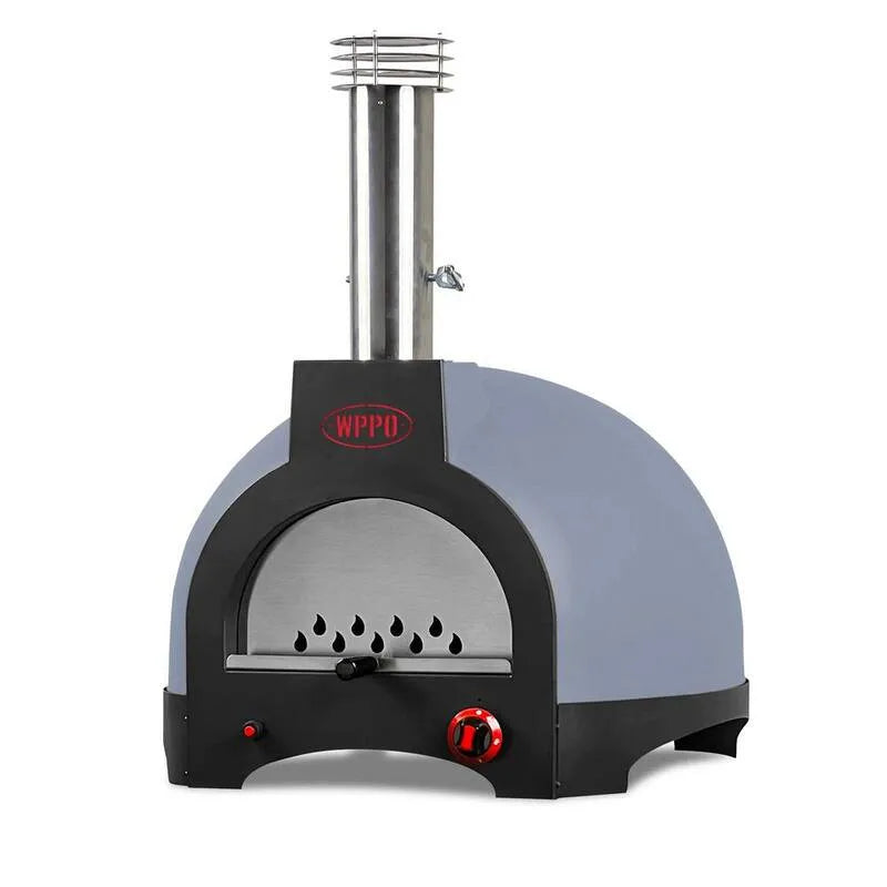 WPPO, Hybrid-2 Infinity 50 po. Four à pizza extérieure en bois/gaz hybride-2 en bleu marine, Fours à pizza, 50 in