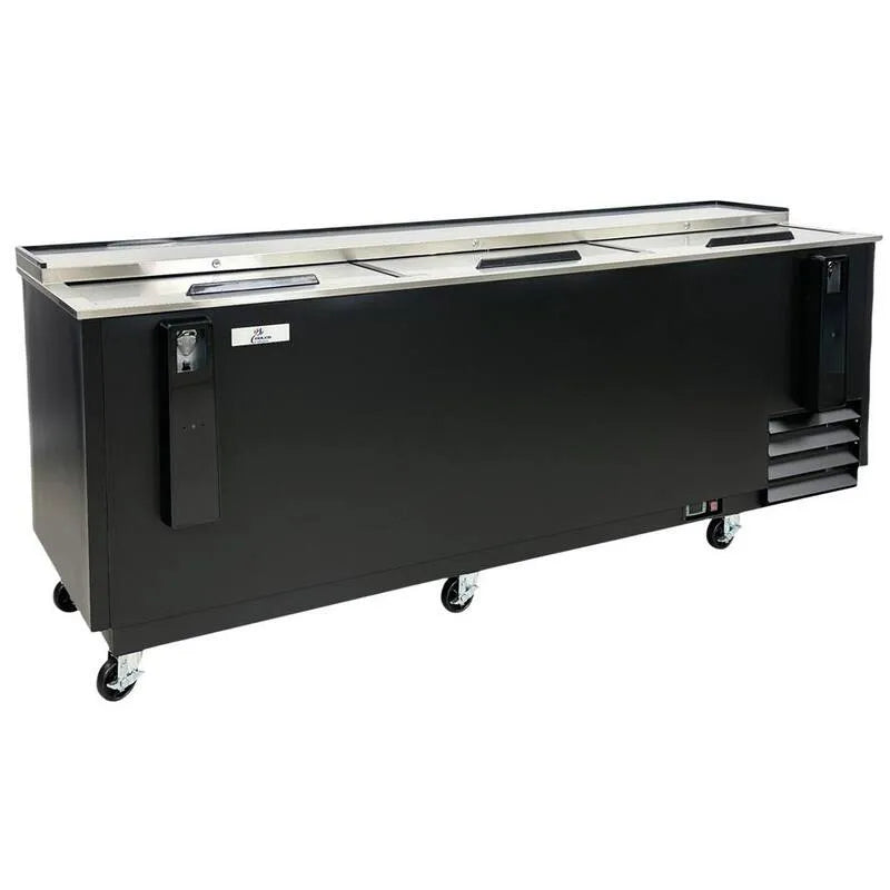 95. 2 in., Commercial-Grade Design, Commercial supérieur Chargement Back Bar Bière Refroidisseur Noir, 95.2 in, 26.6 cu. ft