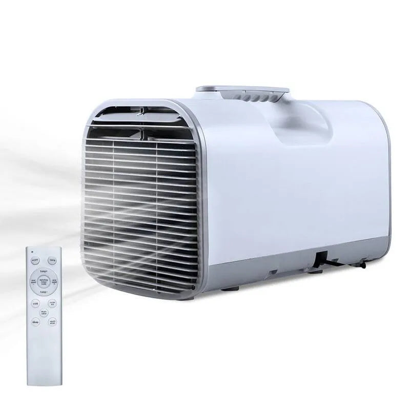 Climatiseur 4600 BTU Portable, conception compacte et portable, en blanc avec déshumidificateur avec télécommande pour tente, 150 pieds carrés
