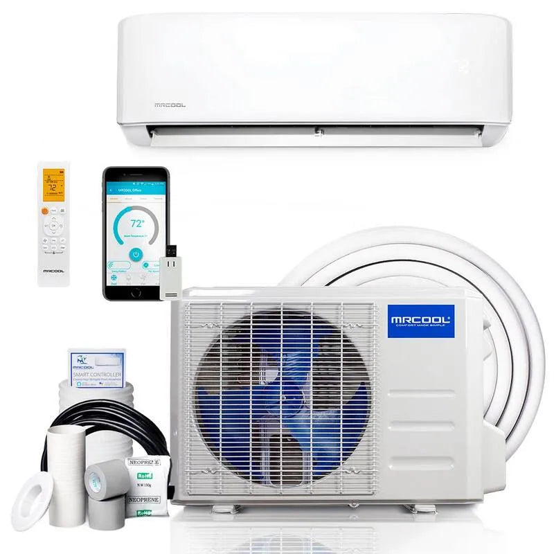 1. 5-Ton MRCOOL 1, 5-Ton Mini système de partage sans conduit, 19 TRÉS, 18000 BTU, 16ft, 230V, 1-Zone, 18K, 18,000 BTU