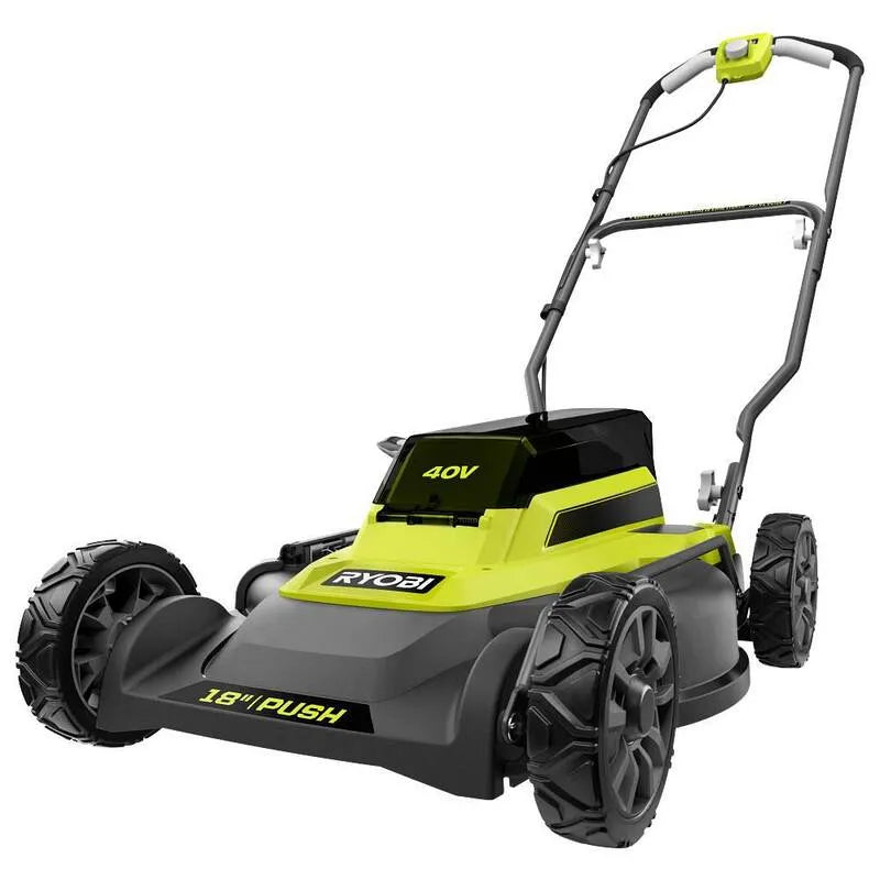 2-in-1 RYOBI 2-en-1 Tondeuse à gazon, 40V, 18 po, Outil seulement, sans fil Design, 18 in