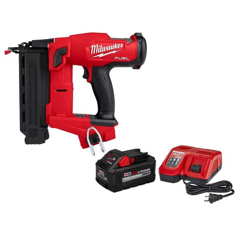 Milwaukee 18-Volt, M18 FUEL Lithium-Ion sans fil Gen II 18-Gauge Brad Nailer avec batterie 8, 0 Ah et chargeur rapide, sans fil Design, 8.0 Ah
