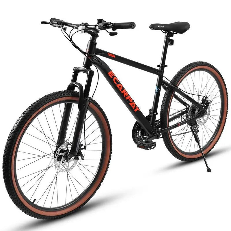 Vélos de montagne 21-vitesses, Noir et Rouge, 24 po, 21-vitesses Disque Freins Trigger Shifter, 24 in