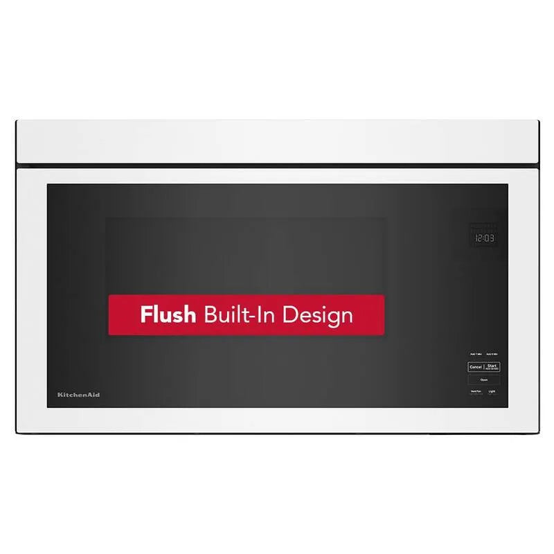 1000-Watt KitchenAid Four micro-ondes à 1000 watt de cuisine, 30 po, 1, 1 pi, blanc, 30 in, 1.1 cu. ft