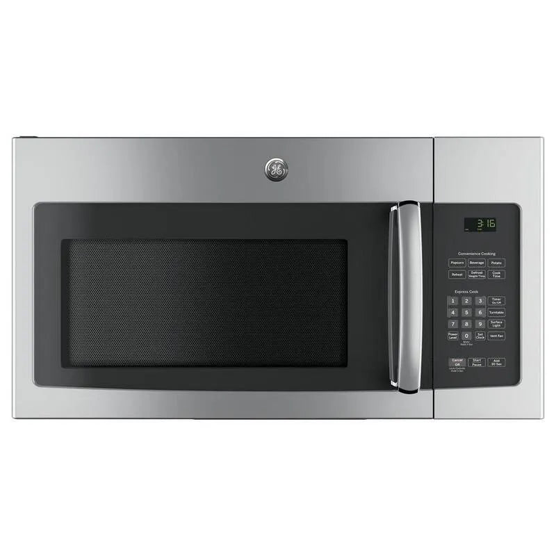 GE, Acier inoxydable, 1, 6 pi. cu. Sur la micro-onde Ran, 1.6 cu. ft, micro-ondes à grande portée
