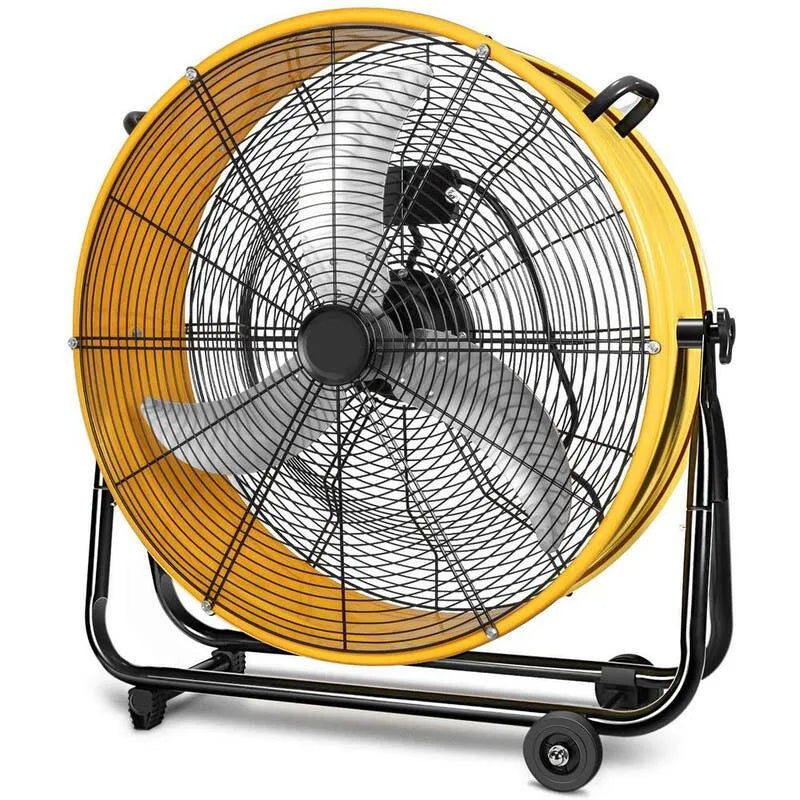 Eventail de sol 3-vitesses, jaune 3-vitesses Round Haute Vitesse avec 2 roues, 30 po., 30 in