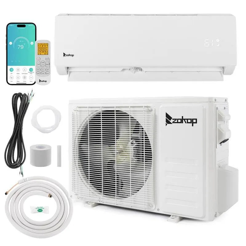 Mini système de Split sans conduit 2-Ton, 19 TRÉS, 24000 BTU, 208V, WiFi, Vitesse variable