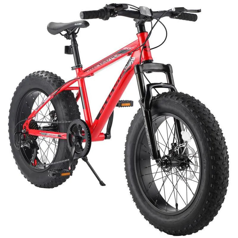 20 po, 20 po. Filles 7 vitesses Mountain Bike Double Disque Brake en Rouge, 7 vitesses