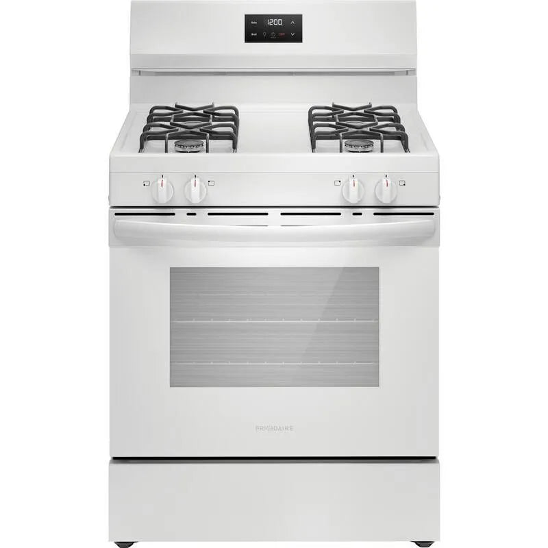 Frigidaire 4-Burner Gamme de gaz, 30 po, Appareil de cuisson au gaz avec la configuration du brûleur, blanc, 30 in