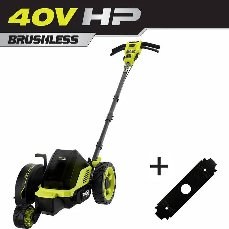 RYOBI, 40V, conception sans fil, outil uniquement, avec lame de bord supplémentaire, sans brosse