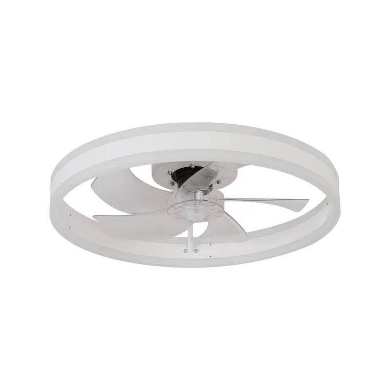 Ventilateur de plafond, 19, 7 po, intérieur, blanc, gris, à distance contrôlée, 19.7 in