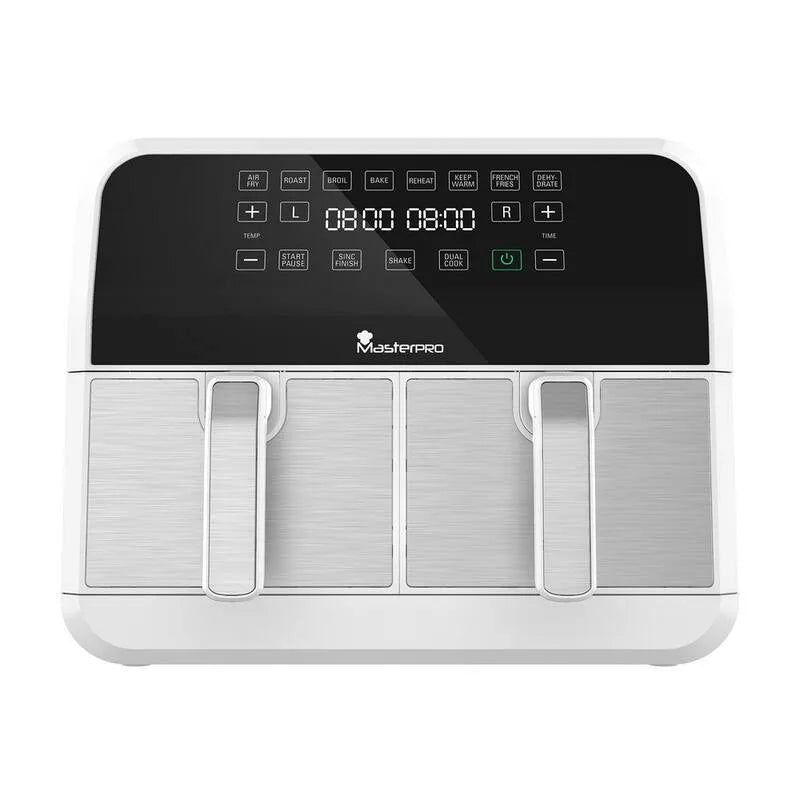 Frise à air, cuisson double-coffret, 8, 4 qt, Cuisinière de comptoir à air chaud, Blanc, 8.4 qt