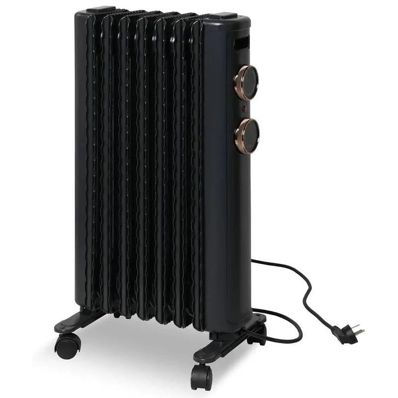 Chauffe- Radiateur électrique à 1500-Watt en noir avec 3 modes de chauffage