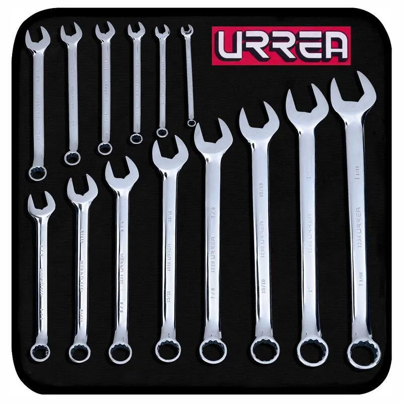 14 pièces 14-Pièce 12 Ensemble de clé combiné de Chrome, Jeu de main de mécanique