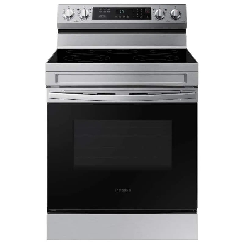 Samsung Electric Gamme, Acier inoxydable, Auto-nettoyage, 6, 3 pi, 5 brûleurs, 6.3 cu.ft