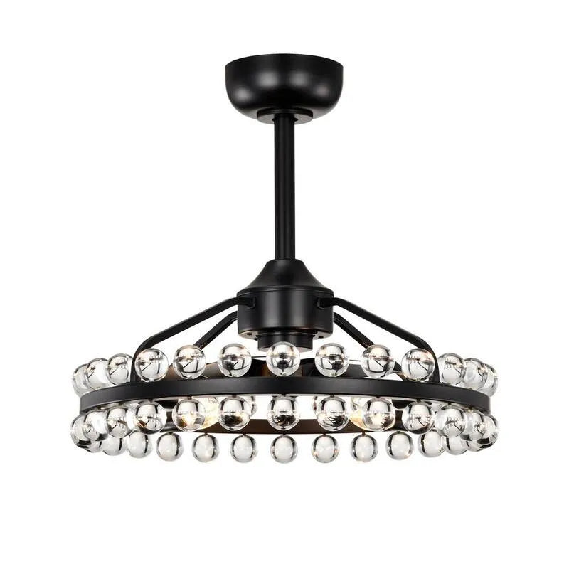 Ventilateur de plafond 4-éclairage, 20. 8 po, Patrimoine 20. 8 po, Intérieur, Noir, 20.8 in